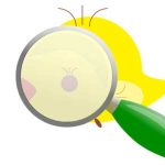 用語を調べるひよこ