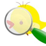 用語を調べるひよこ